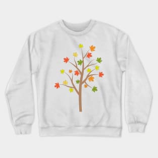 Colorful autumn leaves on a tree - maple Crewneck Sweatshirt